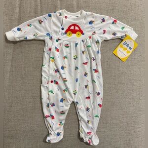 Baby Boy Vintage Outfit Primary Colors Vehicle NWT